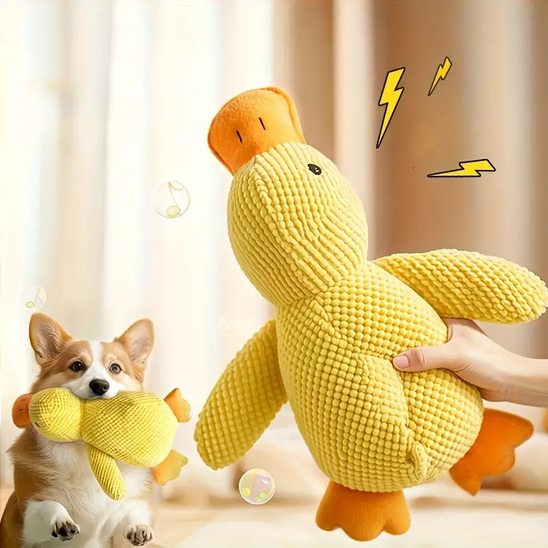 Plush Duck Toy for Dogs - Bite Resistant & Sound Relief